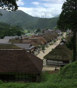 大内宿を上から見たところ